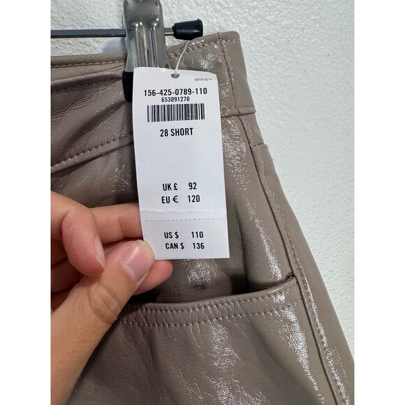 NWT Abercrombie The 90's Straight Ultra High Rise Faux Leather Pants size 28 - Picture 4 of 8
